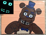 Glow in the dark Freddy Fazbear (duct tape) by TheDucttapeBassist