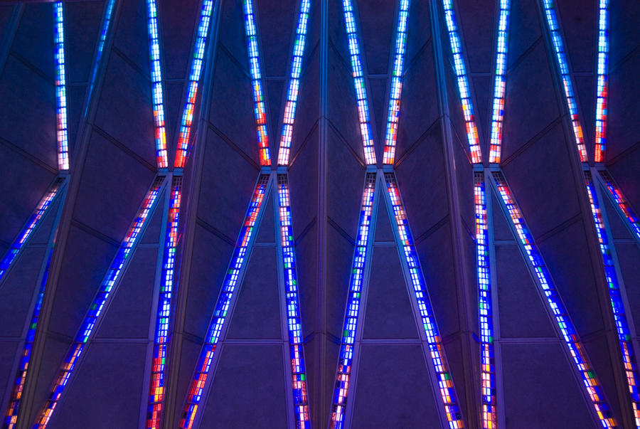 Air Force Academy Chapel Interior Ceiling by COphotog