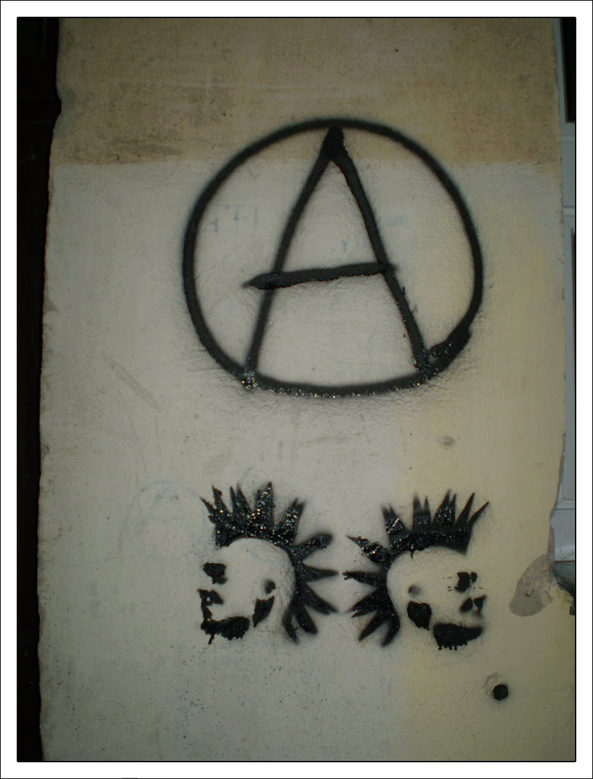 two punks and anarchy