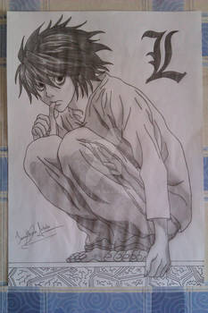 My drawings: Death Note, L (1)