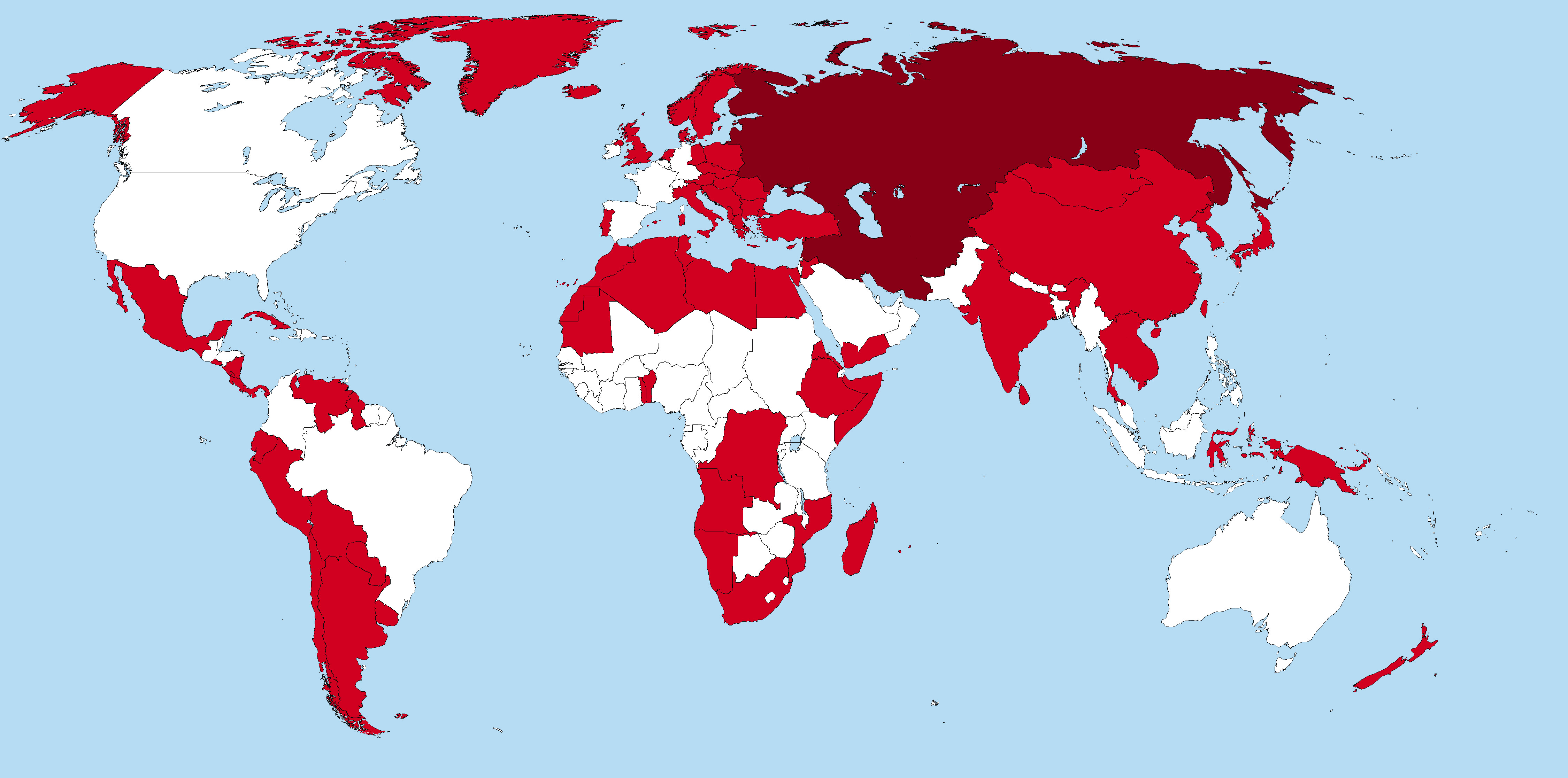 Map of Union of Socialist States