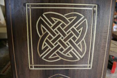 Celtic Knot Inlay on Stool