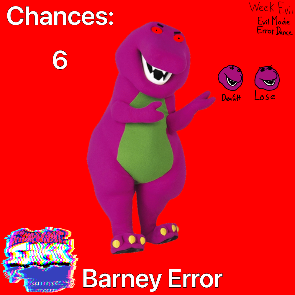 Barney Error Mod Friday Night Funkin VS Barney Error: Week Evil by FridayNightFunkinMod ...