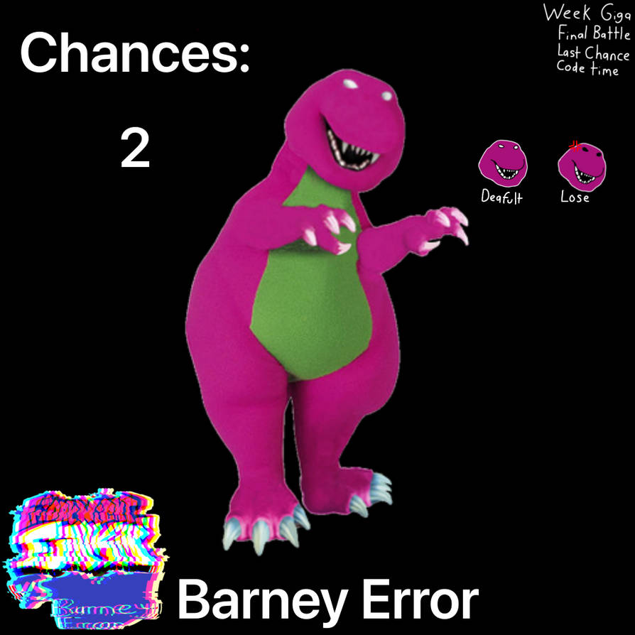 Barney Error Mod Friday Night Funkin VS Barney Error: Week Giga by FridayNightFunkinMod ...