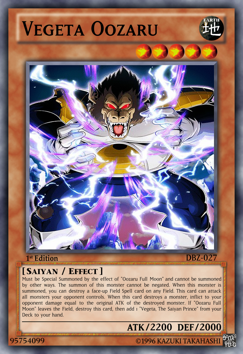 vegeta yugioh card I made some Dragon Ball custom cards for fun