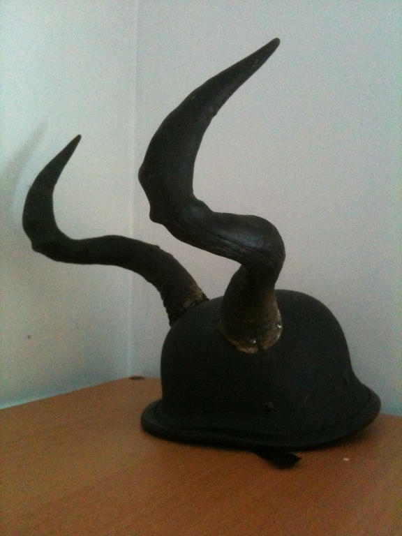 Motorcycle Helmet with Horns by ItchyD on DeviantArt