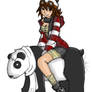 Riden the Panda.