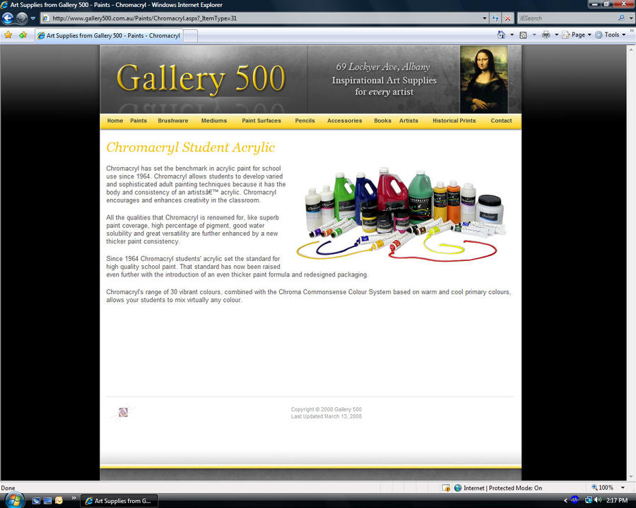 Gallery 500 website