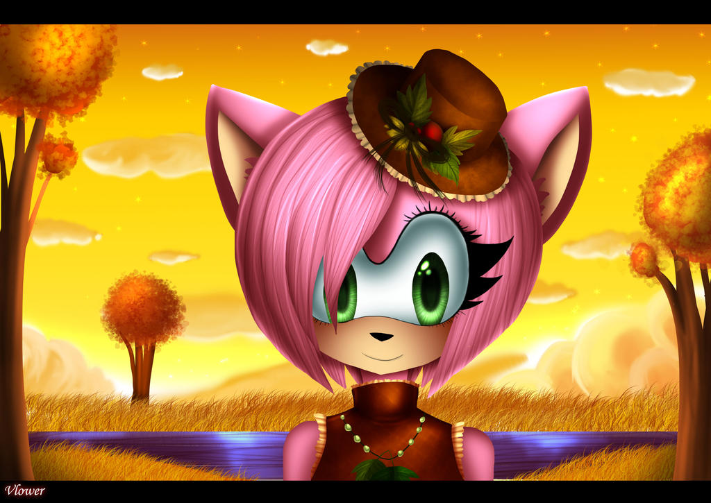 Amy rose in autumn