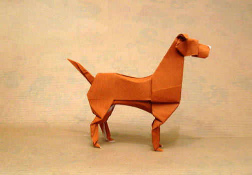 Origami Boxer dog