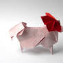 Origami papillon dog