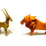 Origami Lion and Gazelle 3#