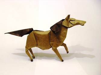 Origami wild horse