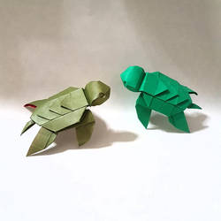 Origami sea turtles