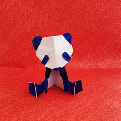 Origami Little Blue Panda