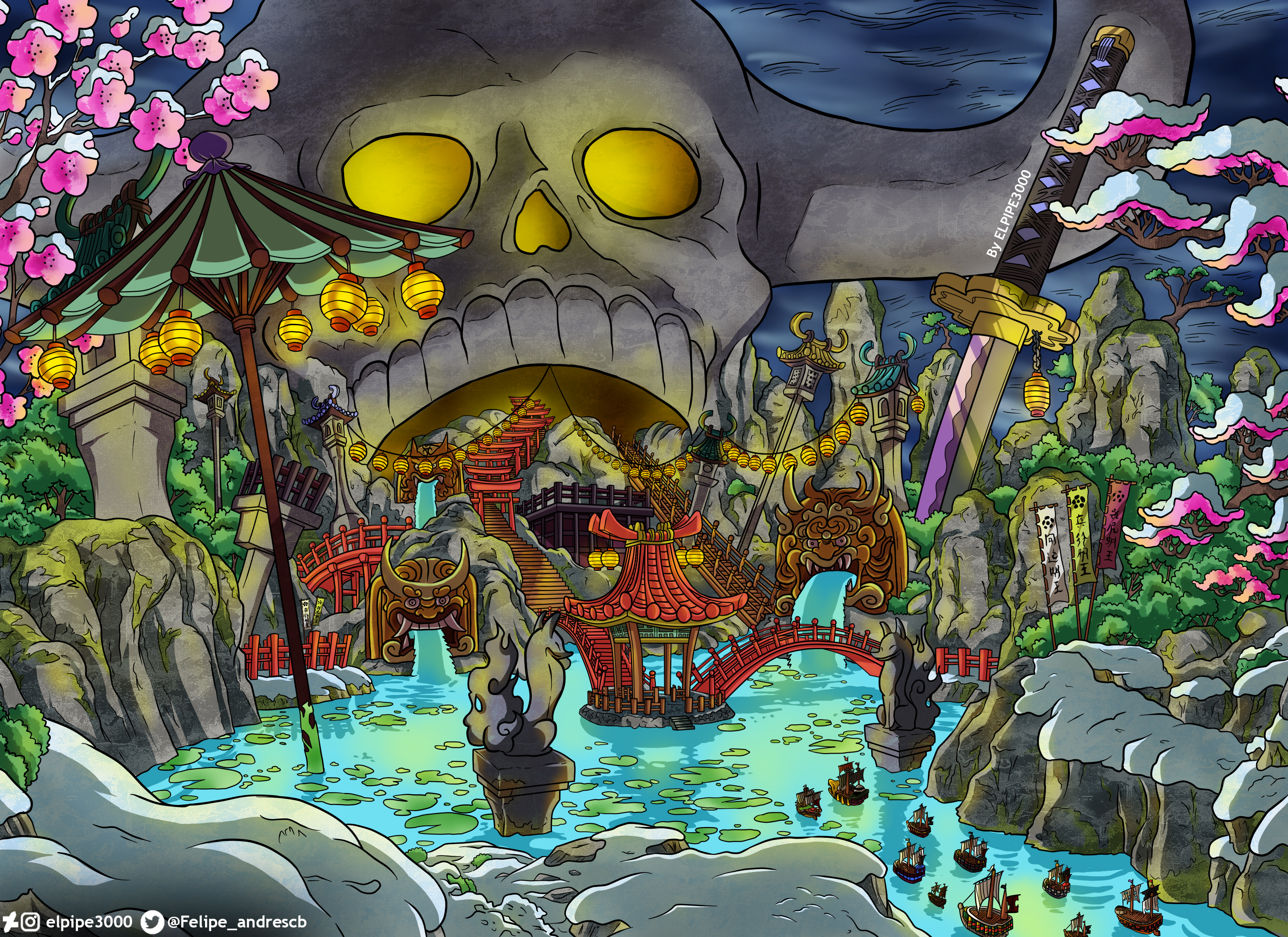 One Piece 978 Onigashima By Elpipe3000 On Deviantart One Piece 978 Onigashima By Elpipe3000 On Deviantart