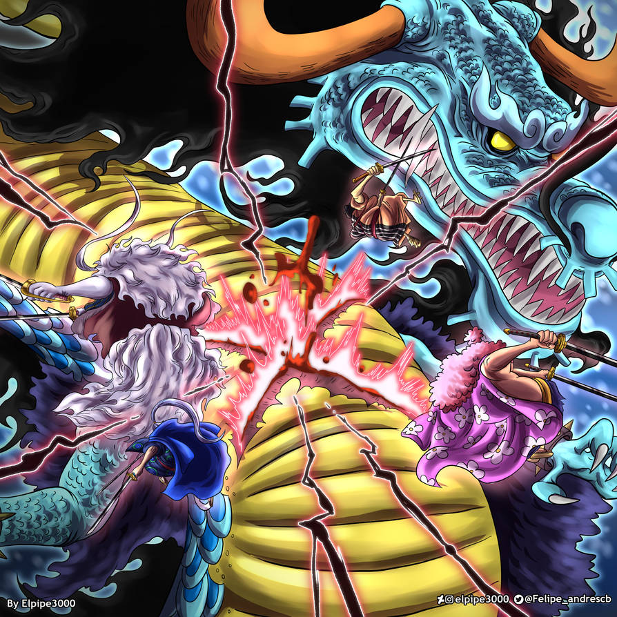 One piece 1015 Color Yamato and Kaido by Dreat01 on DeviantArt
