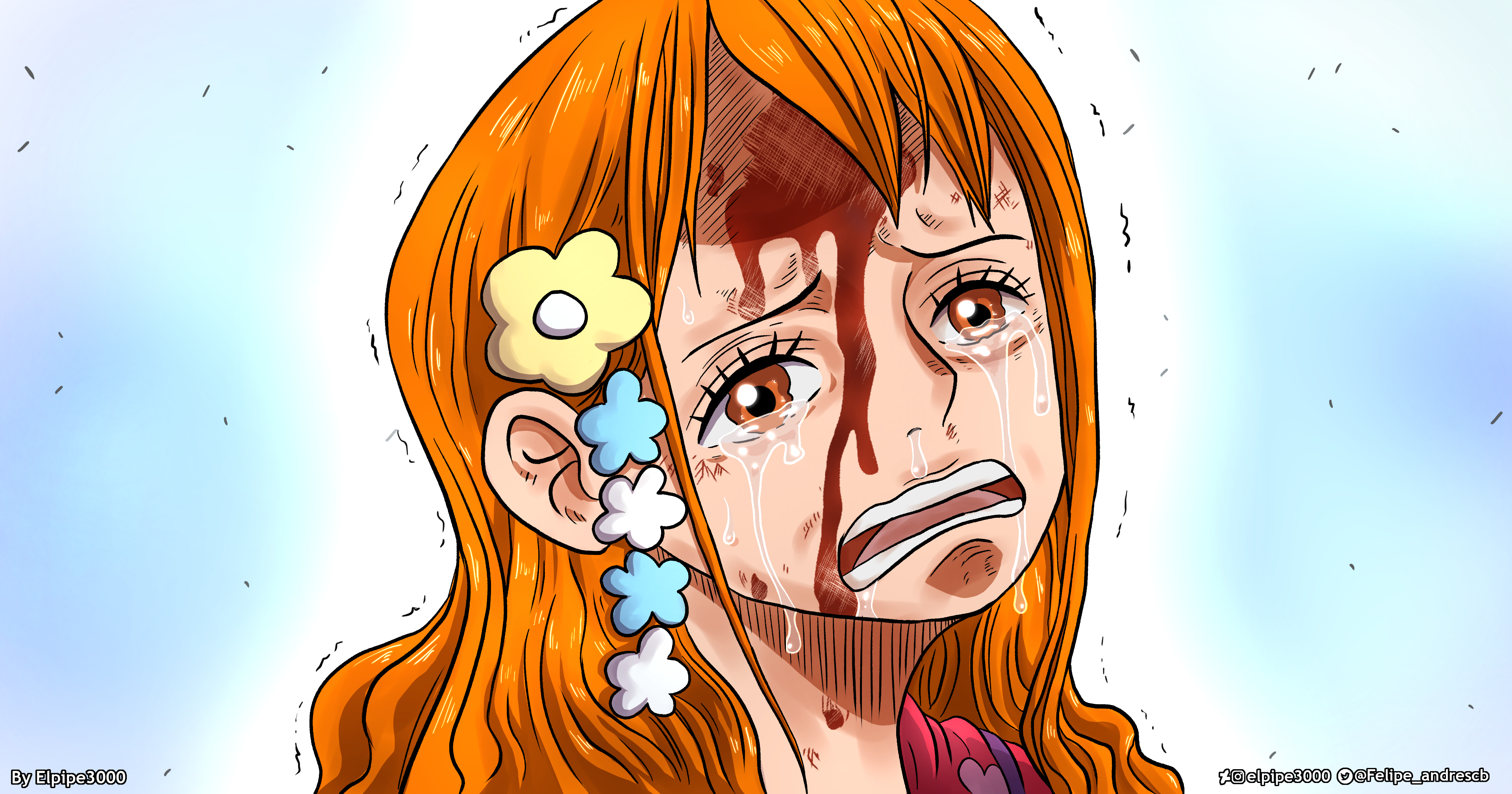 Nami crying - One Piece ep 910 by Berg-anime on DeviantArt