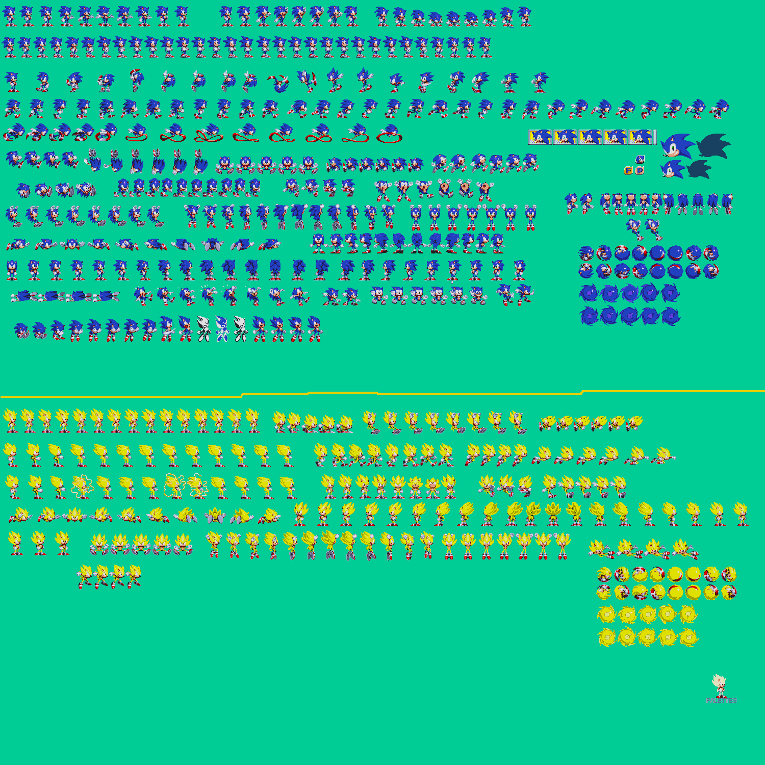Modern Sonic Sprite Sheet