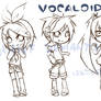 vocaloids : rin, ren, miku