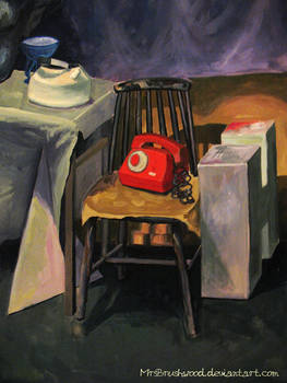 Still life with red phone