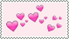 Pink Emoji Hearts Stamp