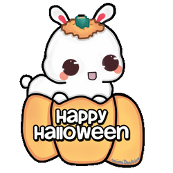 Bunny Says Happy Halloween