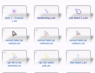 RGB Rainbow Chroma Neon Glass Cursors Cursores