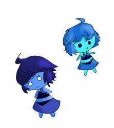 Cracked Chibi Lapis and Healed Chibi Lapis