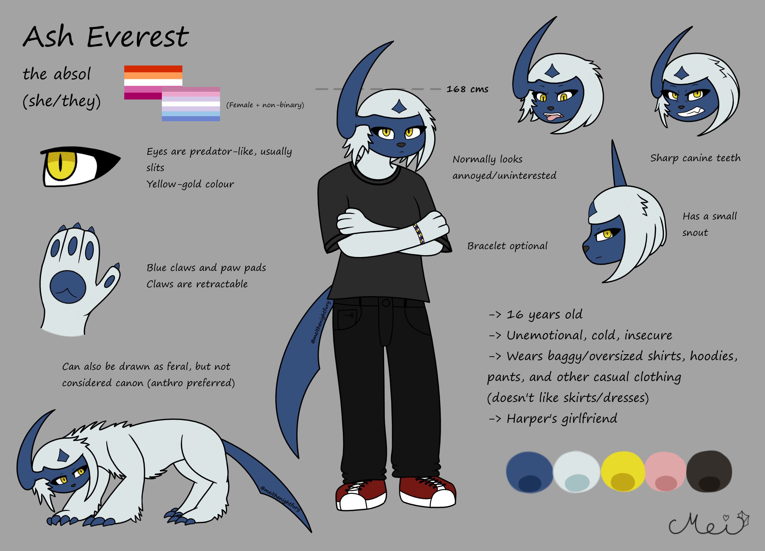 Ash Refrence 2025 Ash Reference Sheet by meithenightfury on DeviantArt