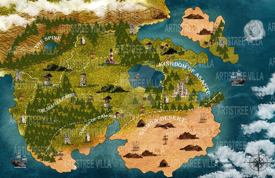 Fantasy Map by Raynahudson on DeviantArt