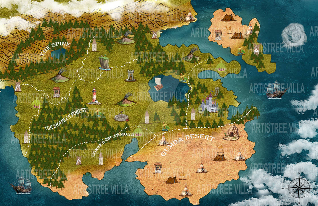 Fantasy Raavel Map Fantasy Map by Raynahudson on DeviantArt