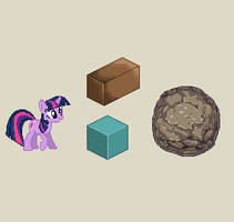 Cube, Box, Rock and a Pony