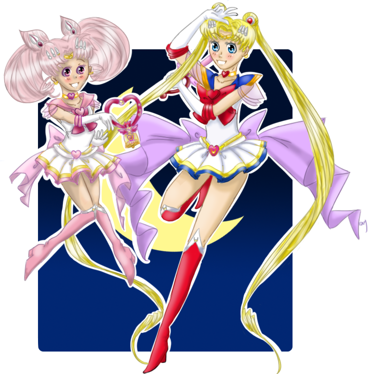 Sailor Moon and Chibiusa