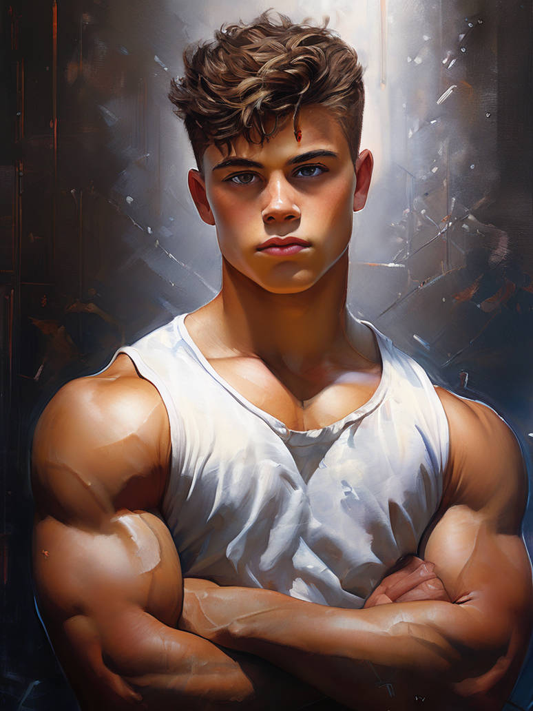 Muscular-teenage-boy-showcasing-enormous-pecs-wate by EthanHarrisWalker ...