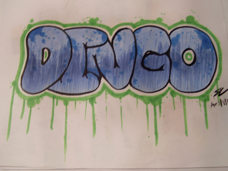 'Dingo' Copic Graffiti Art