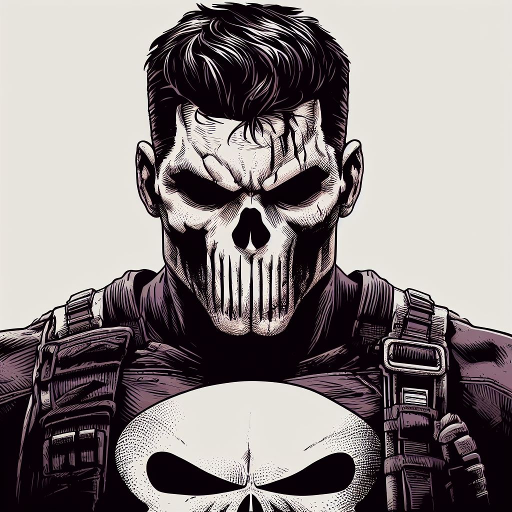 Premium AI Image  The skull of the punisher wallpapers