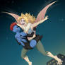 Lady-Spider Tickling Blood Bat