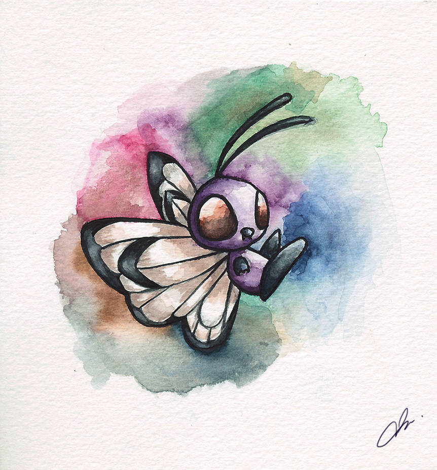 Watercolor-Butterfree by BluHiroo