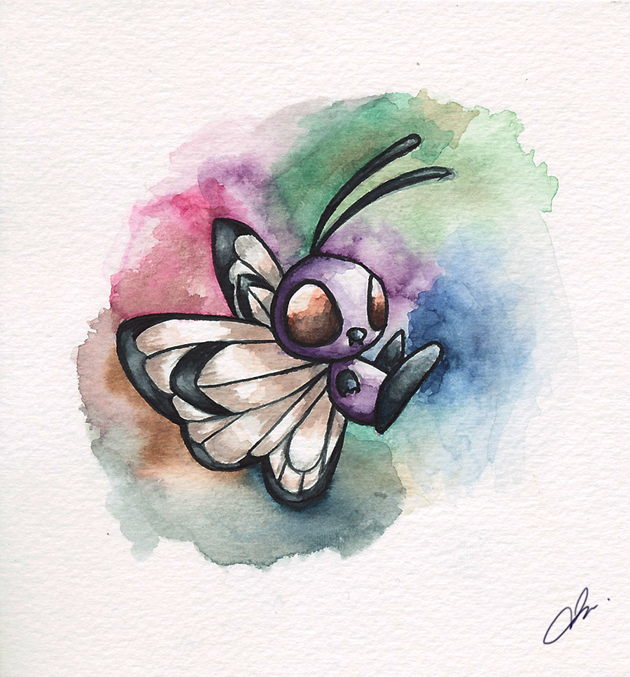Watercolor-Butterfree by BluHiroo