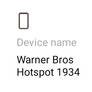 The device name is Warner Bros Hotspot 1934