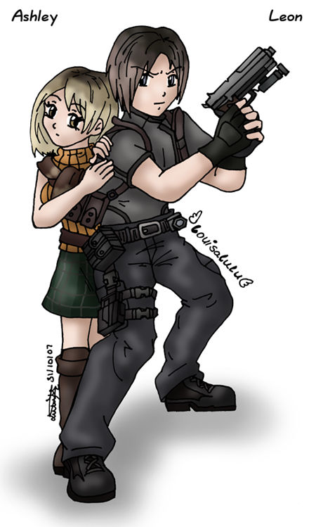 My fan art illustrating why I like the duo of Ashley and Leon : r