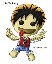 Luffy Sackboy by louisalulu