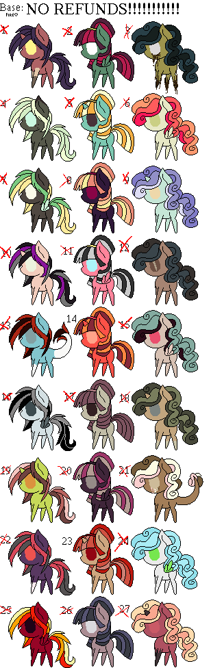 MLP color pallet adopts- CLOSED by CreateAdopts on DeviantArt