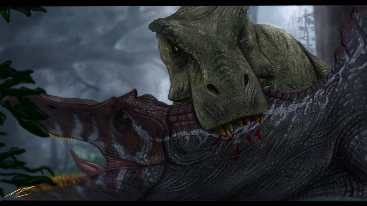 Spinosaurus Vs T Rex Jurassic Park 3 T-Rex vs Spinosaurus (Jurassic Park 3) by GARBOANIMATIONS on DeviantArt