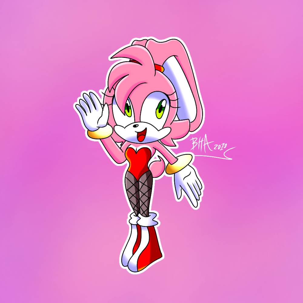 If Amy rose was an Rabbit. by Illustrationlover13 on DeviantArt