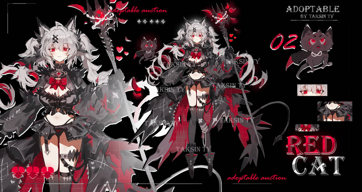 (closed)adoptable-RED-CAT by taksinty on DeviantArt