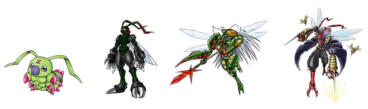Wormmon evolution line (Banchostingmon) by DigimonTheory on DeviantArt