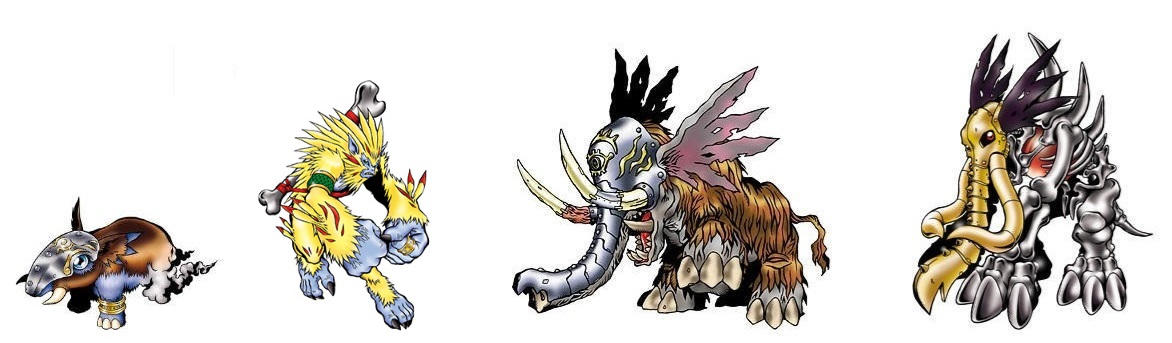 Rabbitmon Tapirmon Evolution Line (SkullMammothmon) by DigimonTheory on DeviantArt