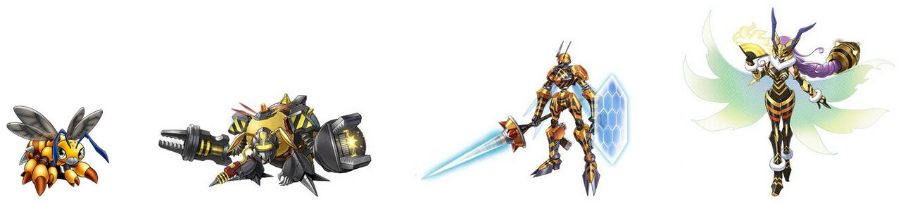 Funbeemon evolution line (Queenbeemon) by DigimonTheory on DeviantArt